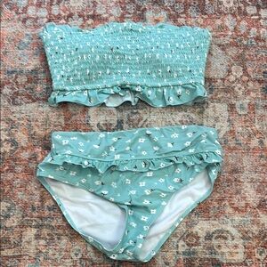 Cupshe Green Bikini with Ruffle Details